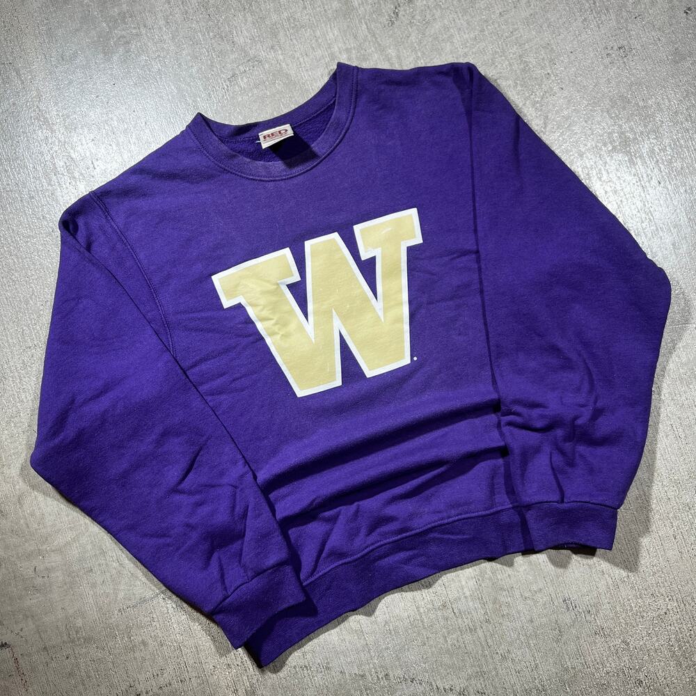 90s Washington Huskies Crewneck Sweatshirt Purple Small